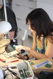 Silvermaking class Barcelona for a hen party.
