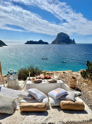 Romantic picnic for two in Ibiza, perfect for a proposal.