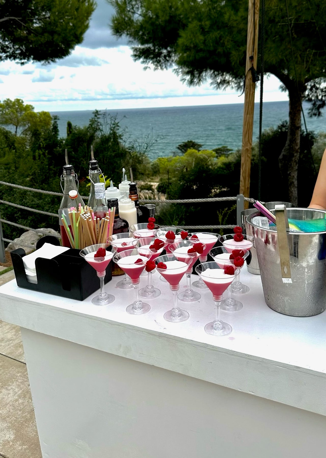 cocktails at the bar