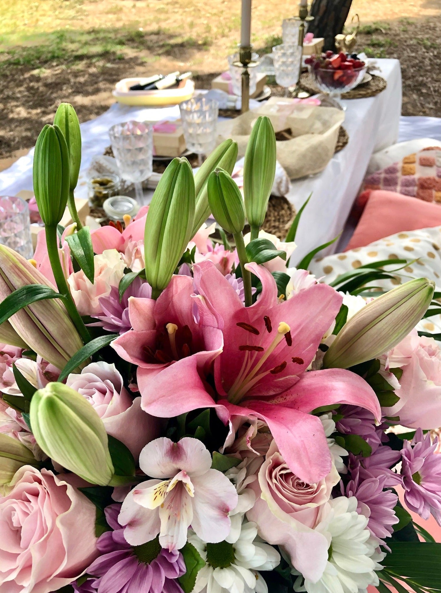 Flower Bouquet Picnic Sitges