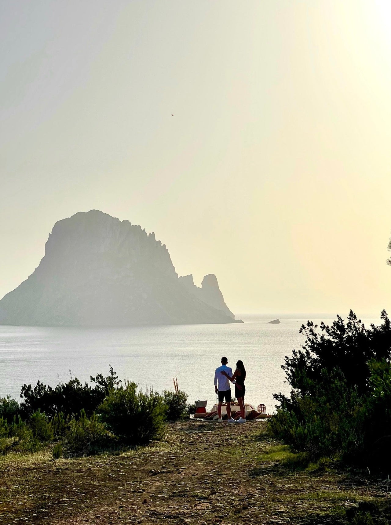Romantic picnic for two in Ibiza, perfect for a proposal.